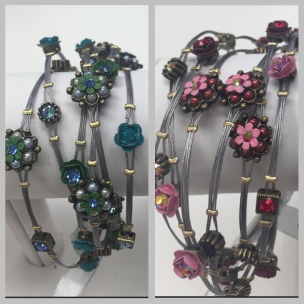 Pink Set or Blue Set of 6 Whisper Bracelets, NWT